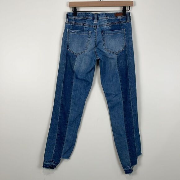 Blank NYC Multi-Toned Jeans Size 28 Raw Step Hem Mid-rise Panelled - Picture 5 of 9